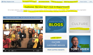 The Great Zappos' About Page